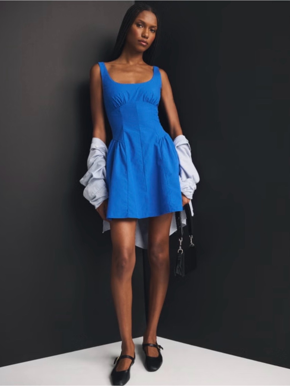 Abercrombie & Fitch Cotton Bra-Free Dylan Mini Dress – Blue XS – NWT